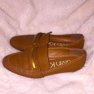 Calvin Klein Tan Leather Loafers